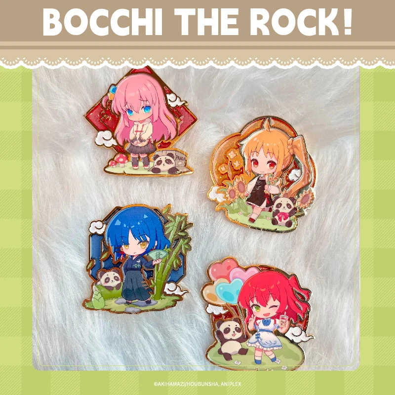 

Anime BOCCHI THE ROCK Metal Badge Cute Gotoh Hitori Ijichi Nijika Yamada Ryo Kita Ikuyo Pins Brooch Cosplay Doujin Gifts