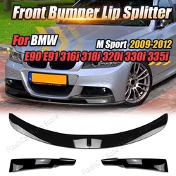For BMW 3 Series E90 E91 M Sport Car Front Bumper Lip Spoiler Diffuser Splitter Body Kits Pre-LCI 2009 2010 2011 2012 320i 330i