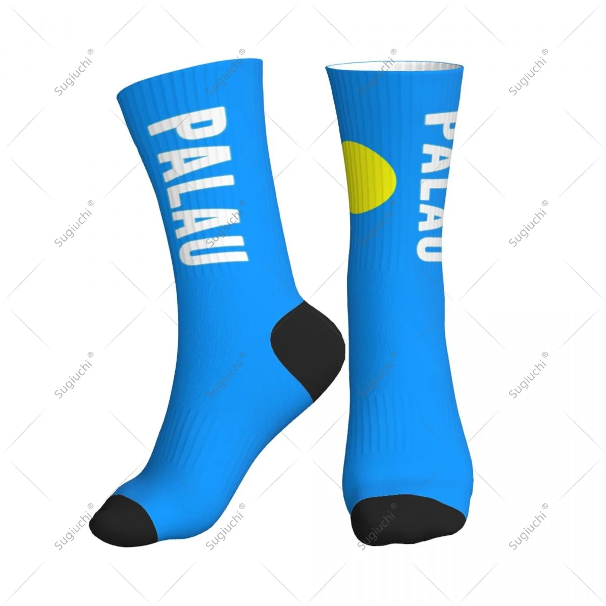 

Полиэстеровые носки до середины икры с 3D принтом флага Палау для мужчин и женщин, кавайные носки, уличные носки для скейтборда