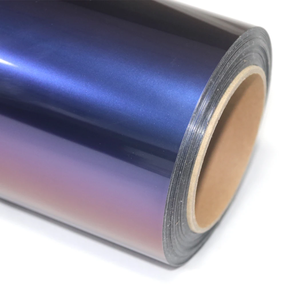 

2025 COOL SUN Chameleon Sunset Orange Color Change Automotive Gloss Vinyl Wrap Film Roll