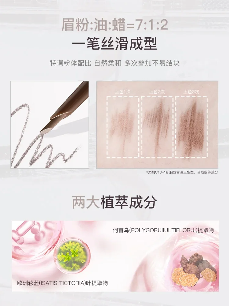 FLORTTE Zestawy do makijażu 4 sztuki kredki do brwi z małym nożyczkami do przycinania brwi Naturalny trymer do brwi