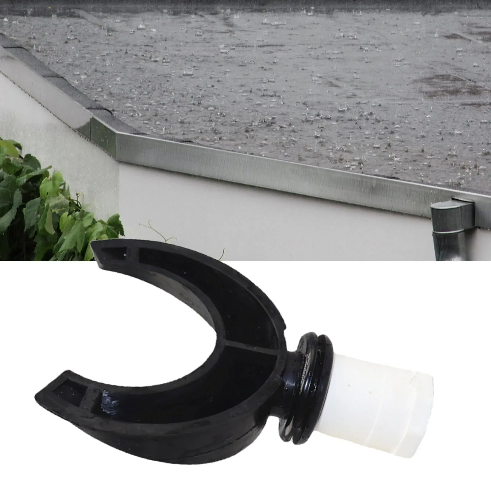 Plastic Rainwater Collector Head Attachment Replacement Part for Downpipes Lawn Gardening Collection