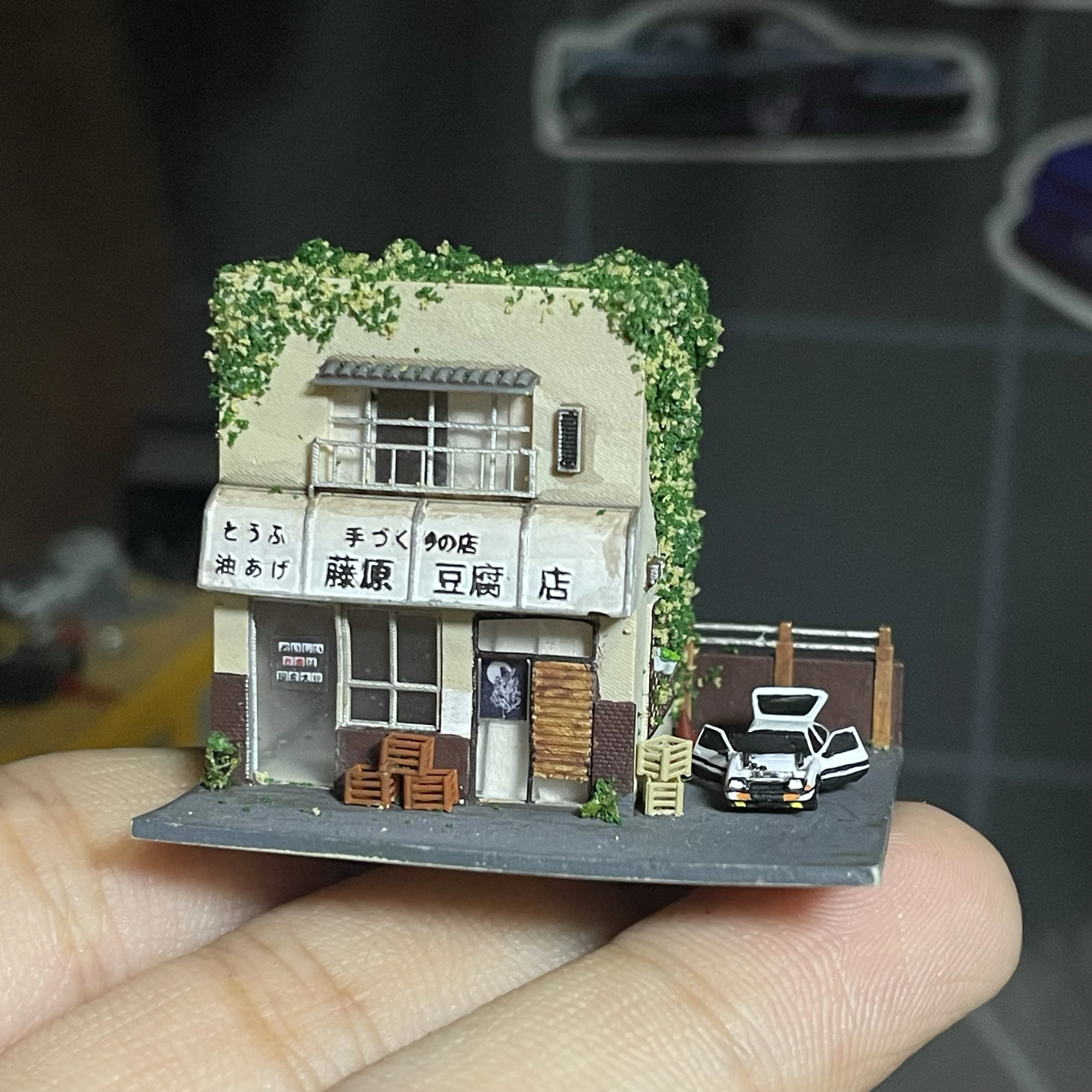 

Diorama 1/300 Scale Tofu Shop Model Suit for 1/64 Miniature Scenes MiniFigure Accessories Garage Modification Collectible