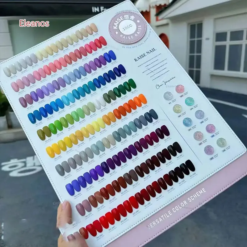 Eleanos-Juego de esmalte de Gel de 100 colores, Gel de remojo libre de TPO con tabla de colores, 15ml, Kit de barnices DIY para manicura de alta calidad, Gel artístico