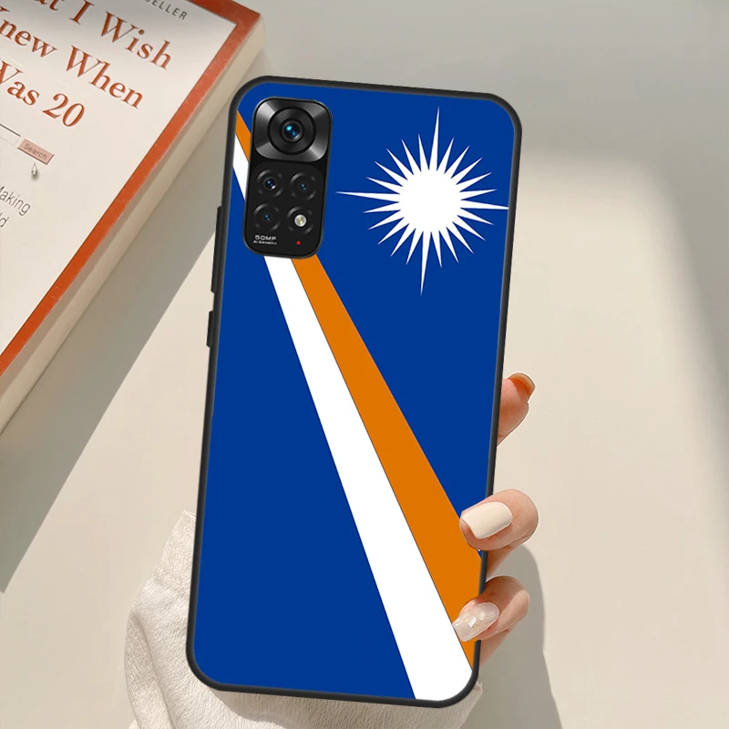 Marshall Islands Flag Case For Xiaomi Redmi Note 11 Pro 8 9 11S 10S 9S Note 10 Pro Cover For Redmi 10 10C 9A 9C