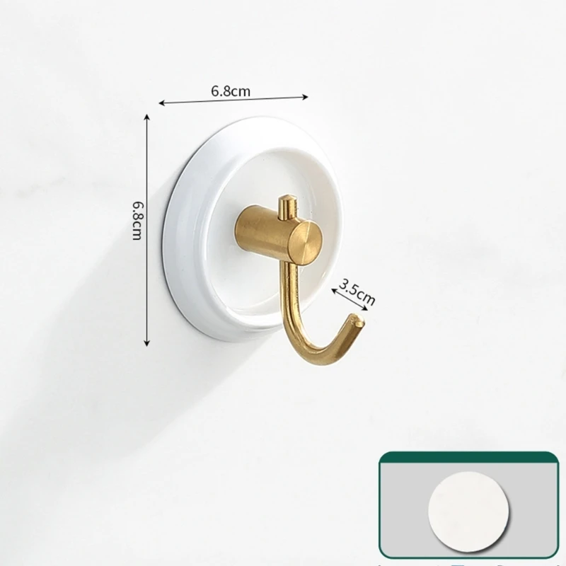 Rvs Haak Luxe Punch-Gratis Kleverige Haak Badkamer Wc Over Deur Muur Robe Hanger Muur Haak Kapstok