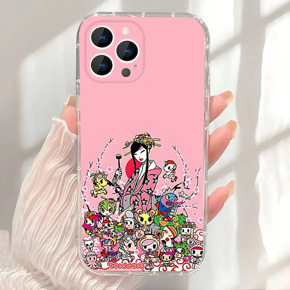 حافظة هاتف للفتيات اليابانية من T-Tokidokis لهواتف iPhone 17,16,15,14,13,12,11 Pro,Max,Plus,X,XS,XR,SE4,E غطاء ناعم شفاف صغير
