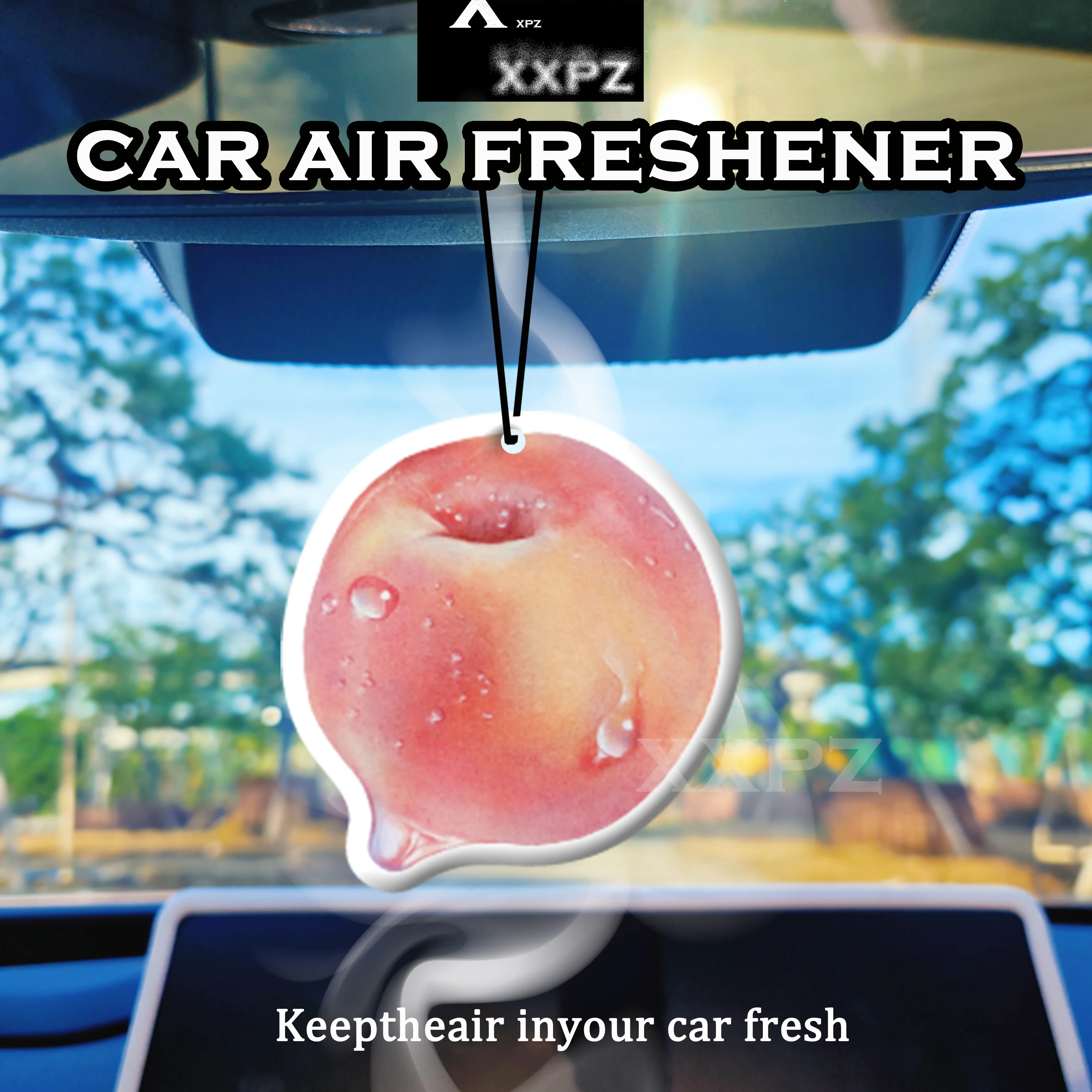 1/3pcs Peach Car Air Freshener Auto Parts Car Hanging Cute Peach Shape Aromatherapy Scent Natural Gift for Friends