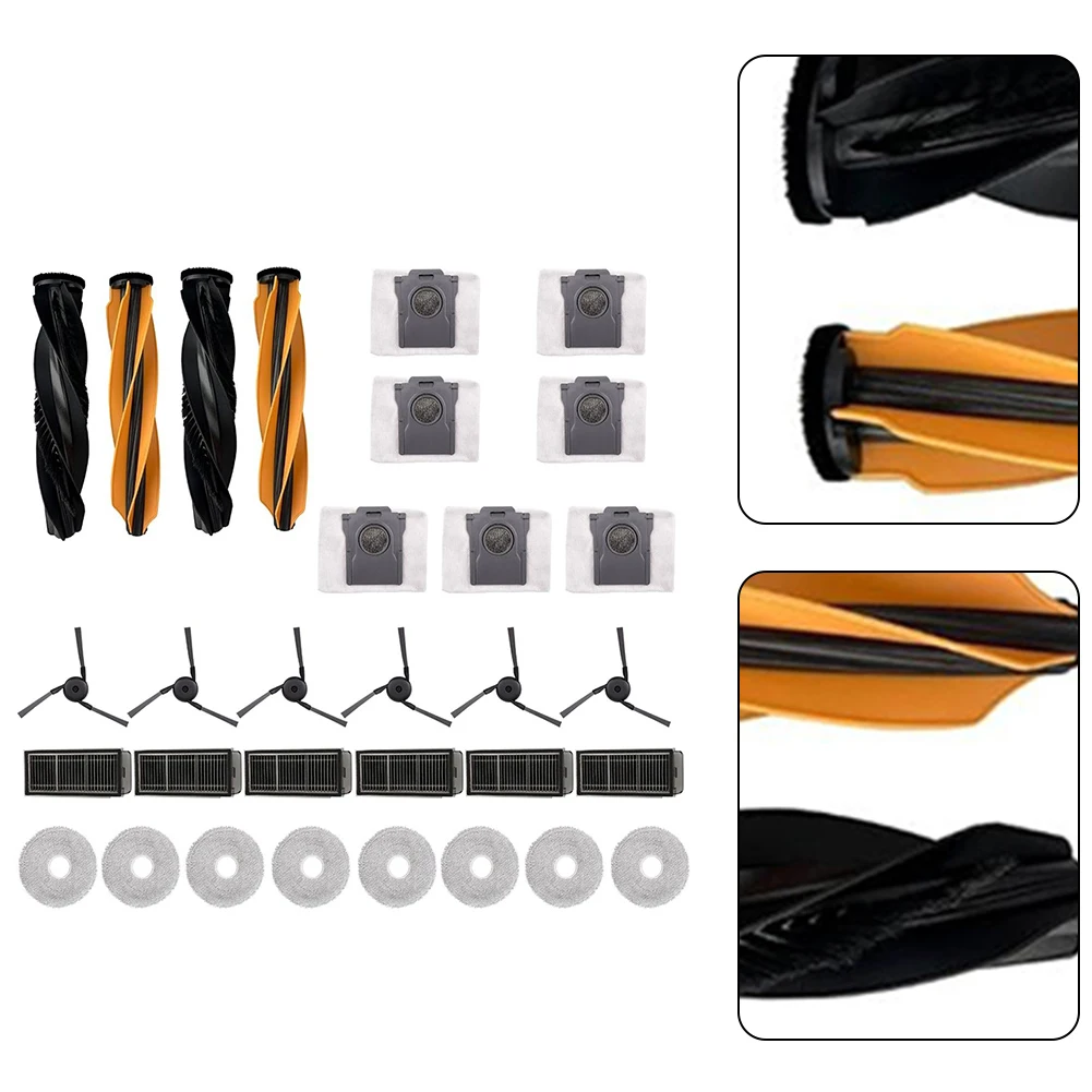 Mop Pads Set Robot Vacuum Parts ABS nylon Non-woven Fabric Plastic Components Side Brush Complete for Cleaning Tool Kit