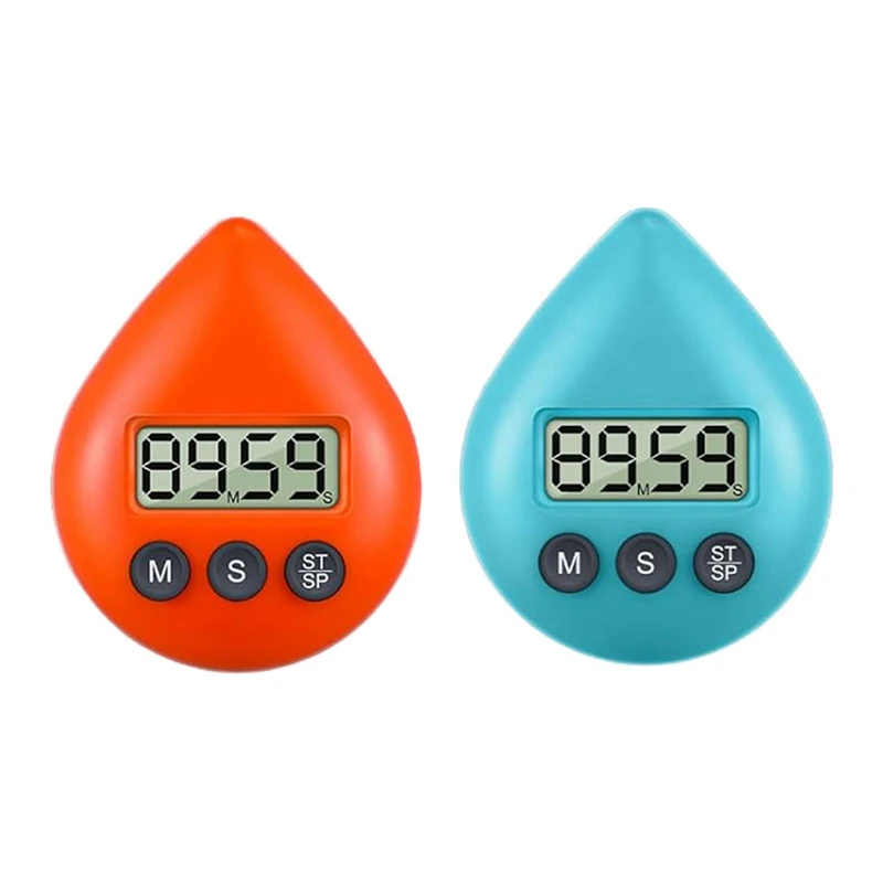 Silent Shower Timer Non Ticking Shower Timer Magnetic Back Battery Operated Digital Timer Small Size Cute Timer