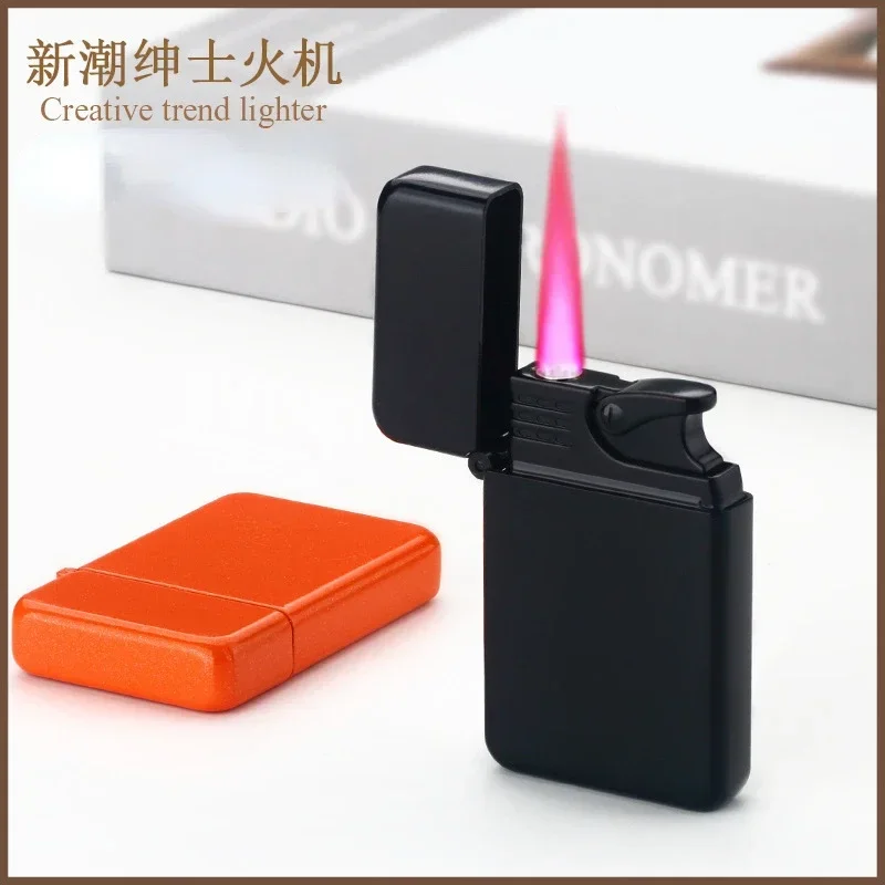 

Metal Jet Red Flame Lighter, Refillable Butane, Adjustable, Portable, Windproof, Gas Lighter, Glow in the Dark, Gift for Men