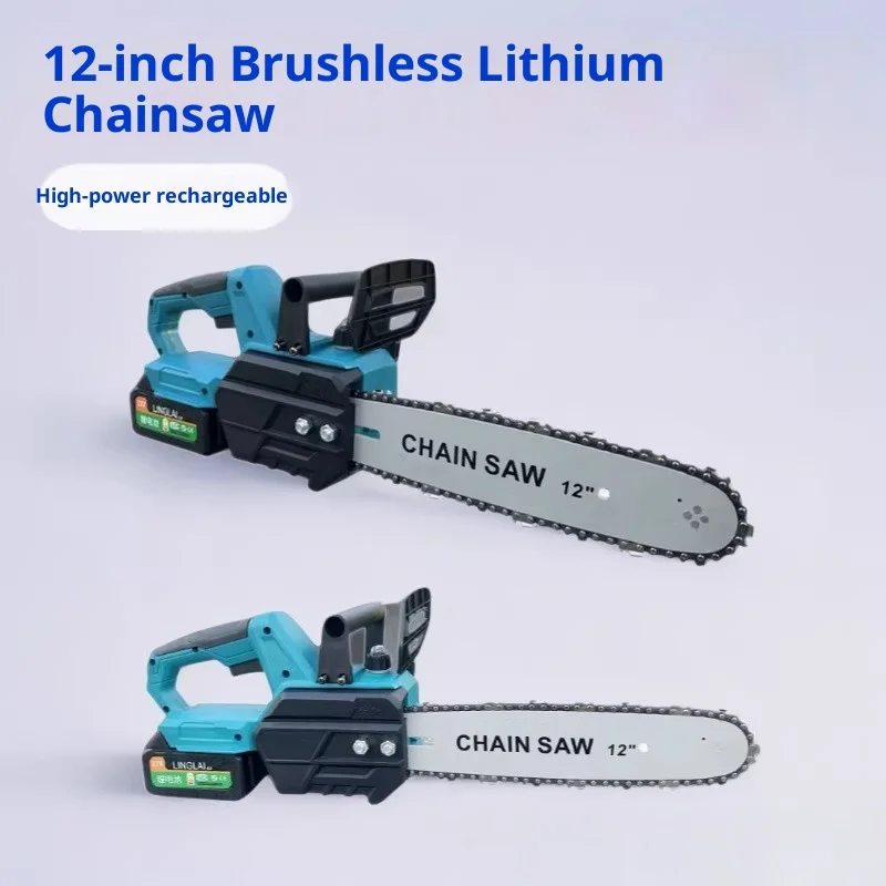 

Brushless 12-Inch Lithium Electric Chainsaw High Power Manual Outdoor Tree Felling Electrica Portátil Piła Łańcuchowa 무선전