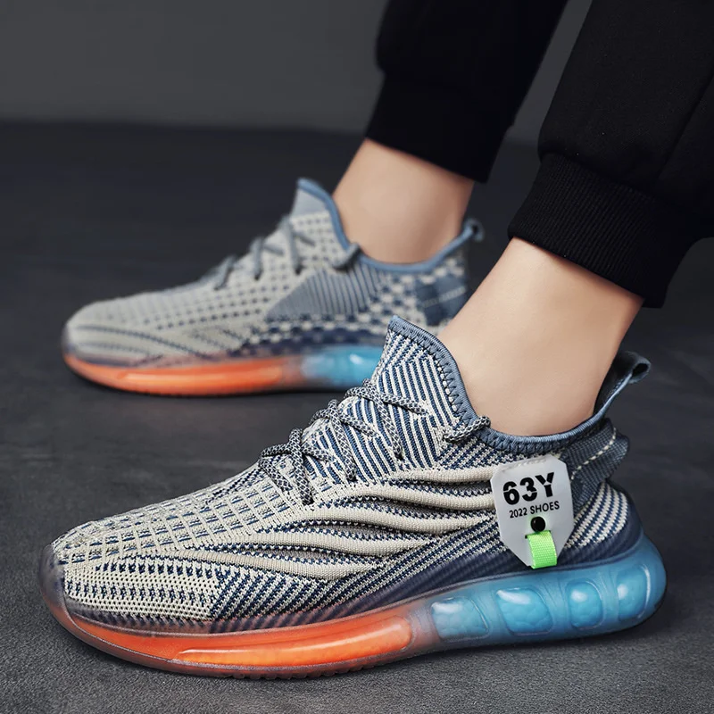 Men Casual Shoes 2023 Summer New Breathable Versatile Lightweight Running Shockproof Men Sports Shoes Thick Sole Walking Gym