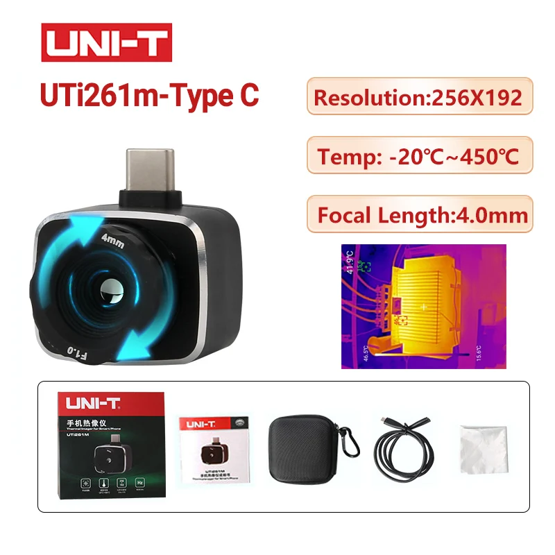 UNI-T Thermal Imager UTi261M Industrial Floor Heat PCB Detection Thermometer Adjustable Lens Infrared Thermal Camera