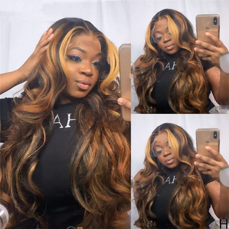 Middle-parted wavy , African piano-colored , long curly hair
