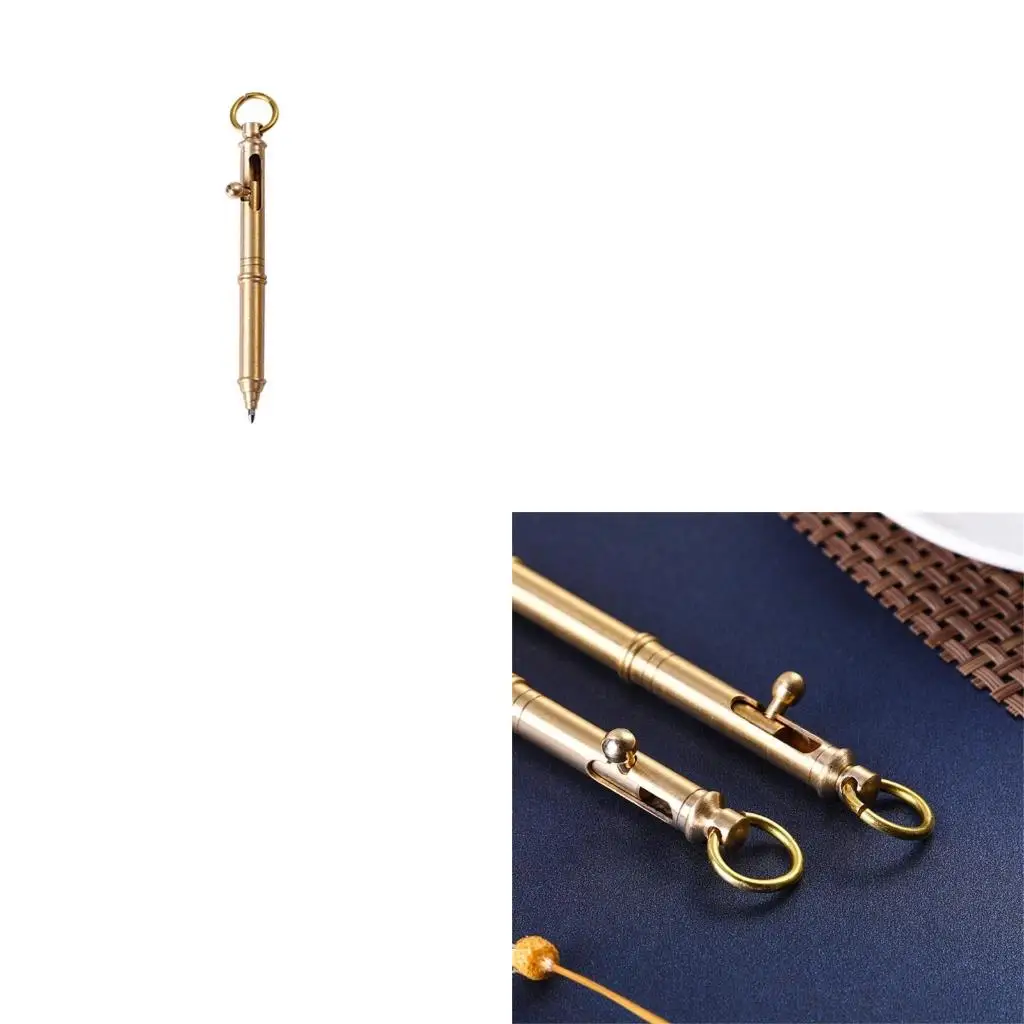 Metal Signing Pen with Ring Business Pen Office Writing Pen