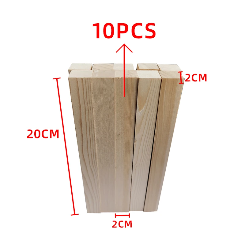 Square hemlock Wooden Dowels for Crafting, Unfinished Hardwood Sticks Wood Strips for Woodworking, Arts and DIYers, Home Decor