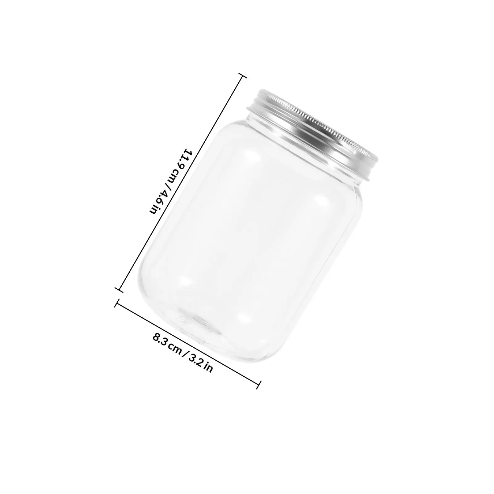 4Pcs Clear Plastic Jars with Airtight Lids for Kitchen Storage Dry Food Snacks Candies Spices Overnight Oats Pasta Sourdough - view 3