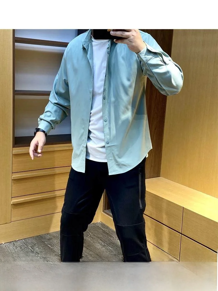 

Шелковистая драпировка Long Sve, мужская деловая одежда для поездок на работу, однотонная тонкая подставка, осеннее новое поступление