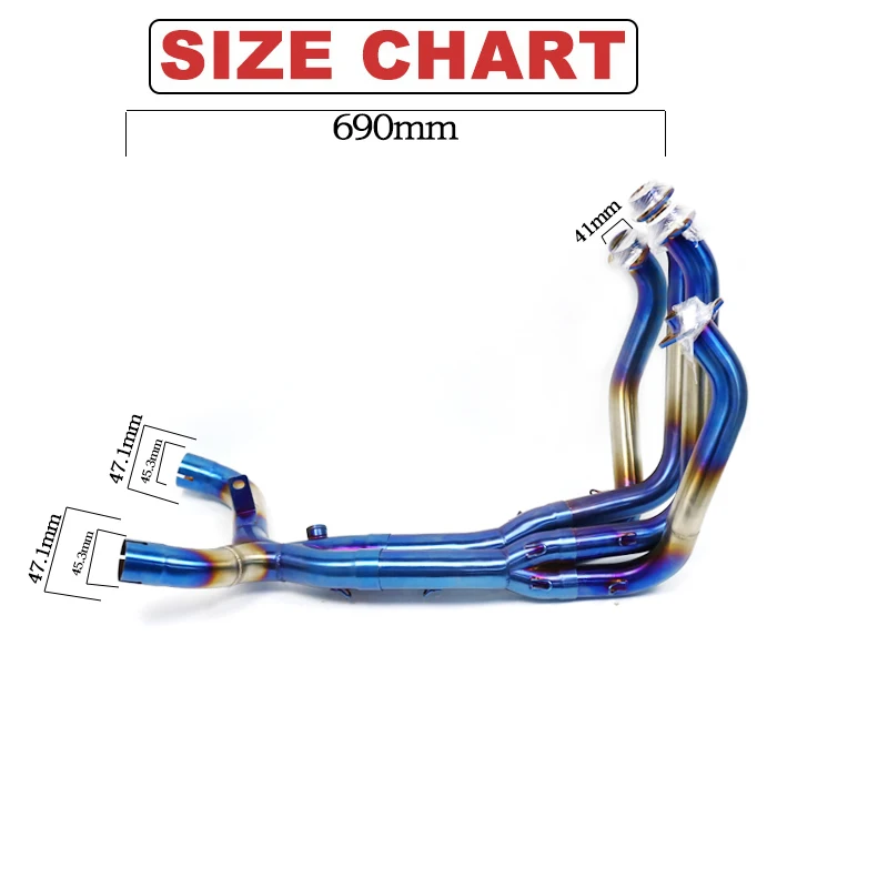 Z1000 Motorrad Auspuff Doppel Outlet Verbinden Original Schalldämpfer Vorne Link Header Rohr Racing Linie Für KAWASAKI 2010-2021