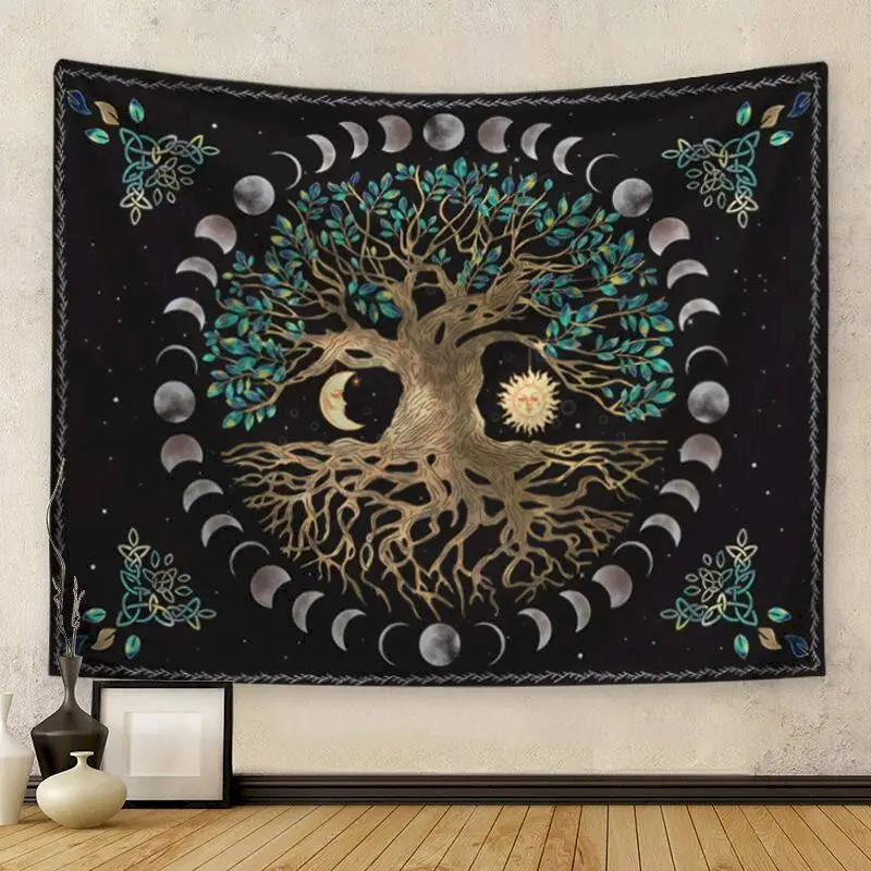 VIKAMA Rainbow Smiley & Sun Tapestry Wall Hanging, 6 Designs, Wall Decor for Bedroom Living Room Dorm