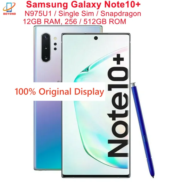 Samsung Galaxy Note10 Plus Note10+ N975U1 256/512GB ROM 12GB RAM 6.8