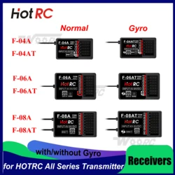 HOTRC 2.4Ghz Receivers F-04A F-06AT with/Without Gyro Light Control for CT-4A CT-6A CT-8A HT-8A DS600 Transmitter Remote Control