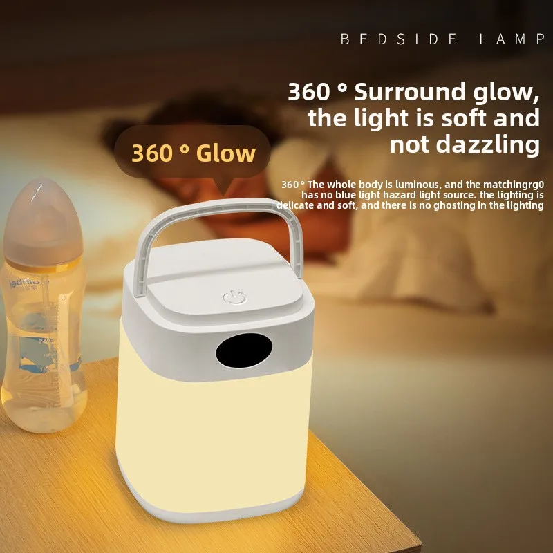 Led remote control night light rechargeable table lamp bedroom bedside lamp touch baby feeding eye protection night sleep light