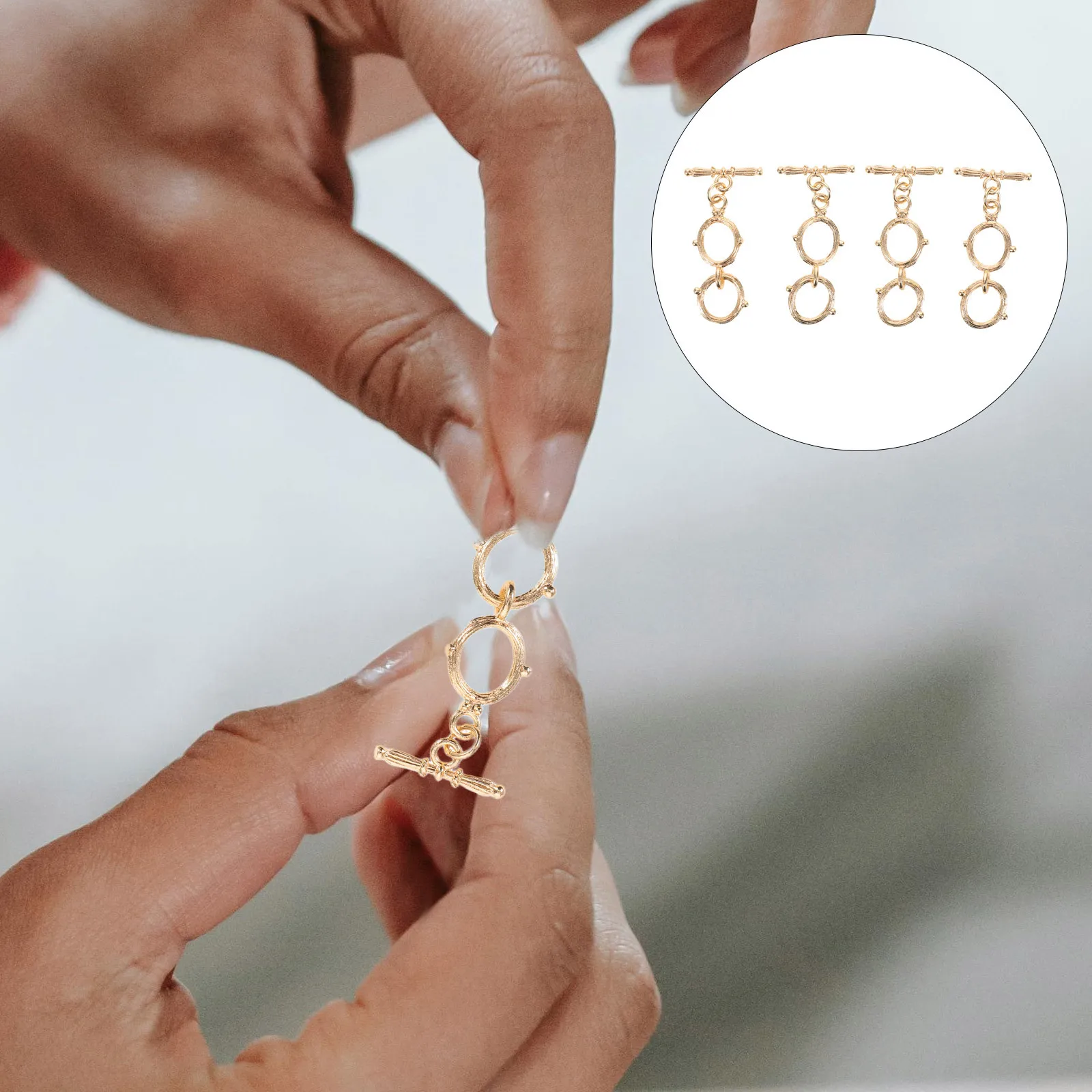 

4 PCS Necklace Extender Extenders for Jewelry Chain Extensions Necklaces Clasps