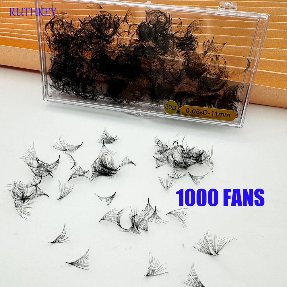 

1000 Fans Loose Fans Lashes Eyelash Extensions 5D 6D 8D 10D 20D Pointy Base Premade Medium Stem Sharp Thin Russian Volume Lashes