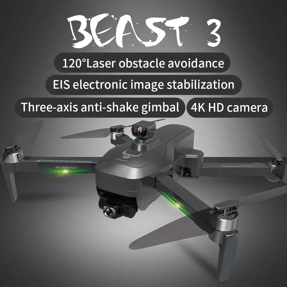 SG906 MAX Drone 4K Professional HD Camera 3-Axis Gimbal ElS anti-shake GPS 5G Laser Obstacle Avoidance SG906 RC Quadcopter Drone