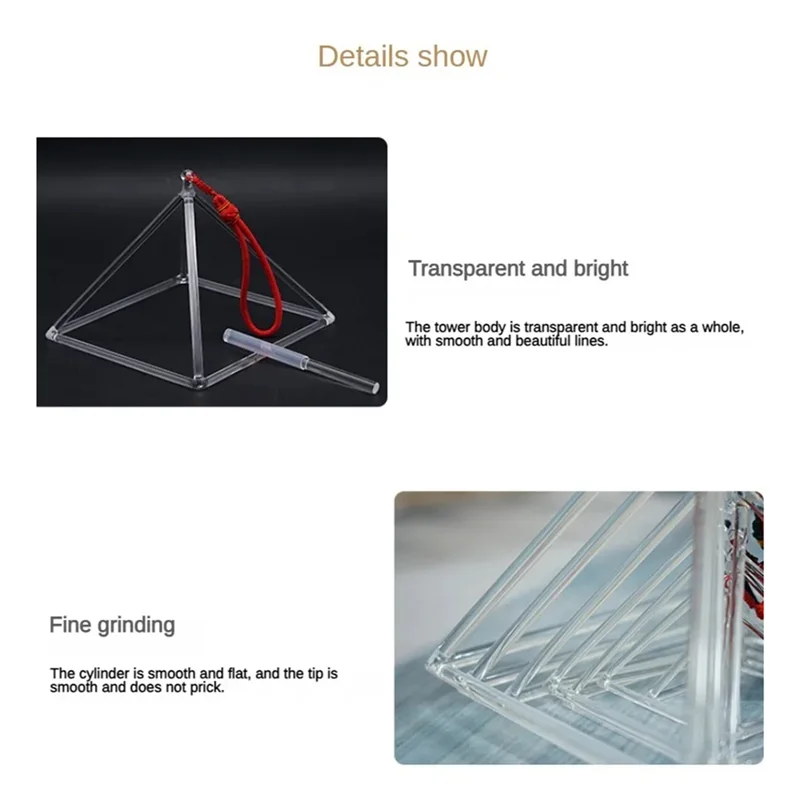 AT02-Quartz Singing Bowl Yoga Meditation Healing Instrument Four-Corner Music Stand Demagnetizing Sound Therapy Instrument