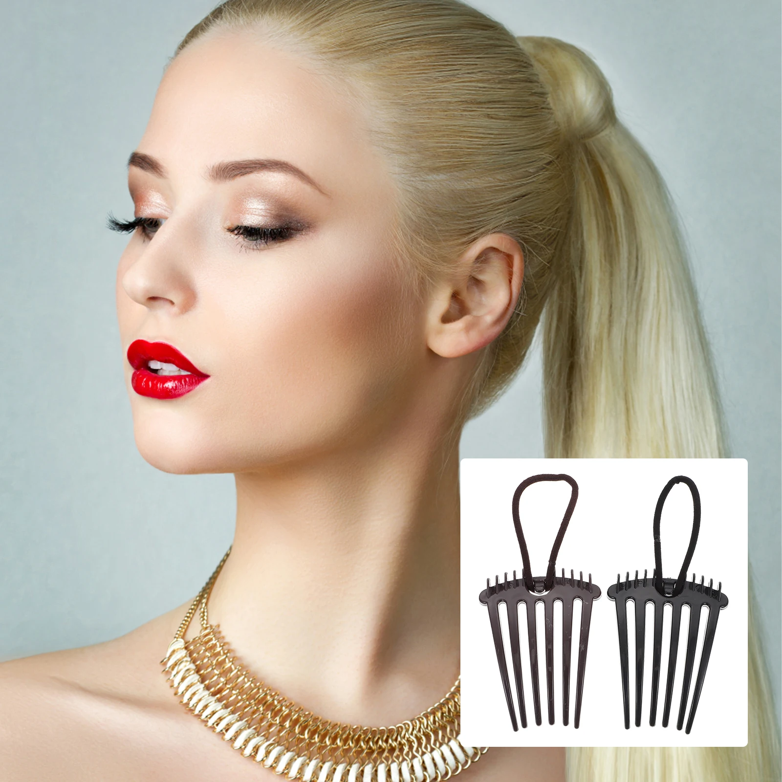 

4pcs Ponytail Hairpin Holder Insert Comb Accessories Decoration Wedding Casual Plastic Hair Rope Design Stylish