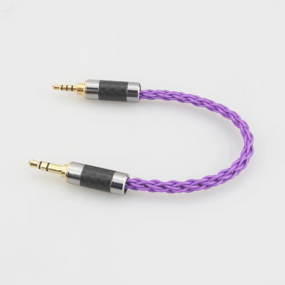 HIFI Carbon Fiber 2.5mm TRRS Balanced Male to 3.5mm Stereo Male Audio Adapter Cable 3.5mm to 2.5mm TRRS Balance Cable image 2