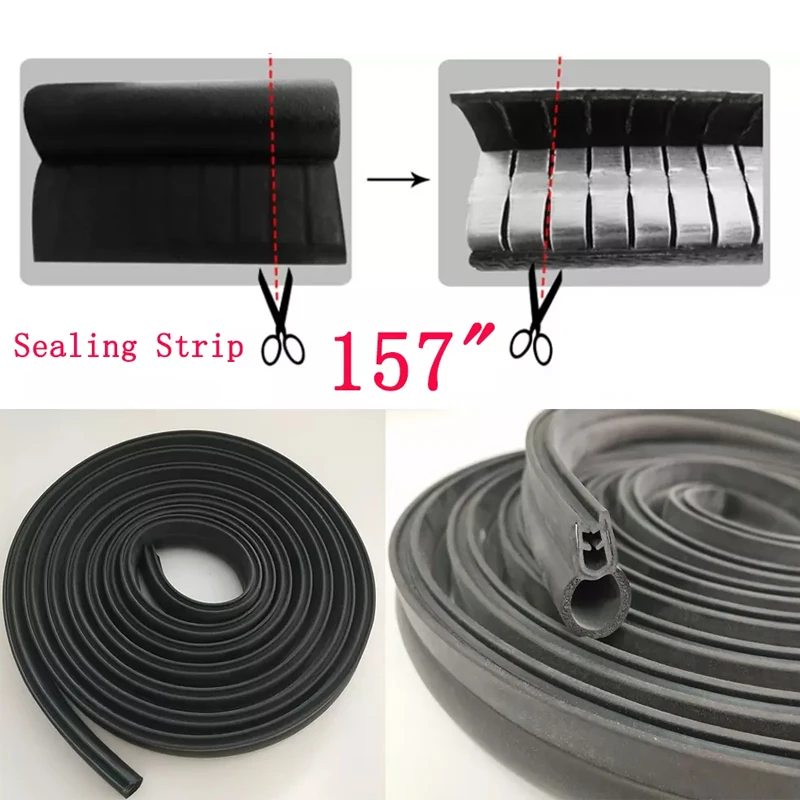 Door Seal Door Weather Stripping Weather Strip Silicone D Shaped Door Seal Strip For Car Dust Anti Seal Trunk Engine Door Seal