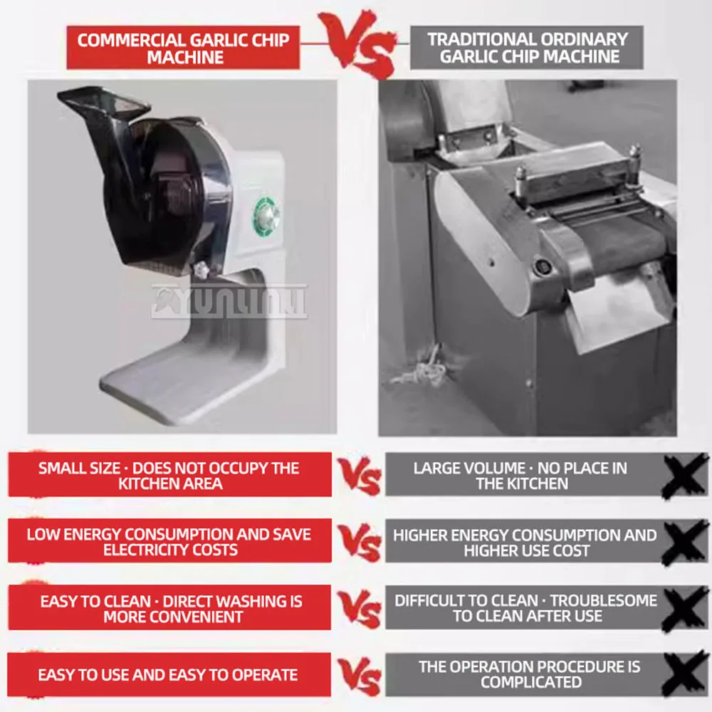قطاعة ثوم كهربائية متعددة الوظائف ، محضرة طعام للمطعم ، قطاعة تجارية