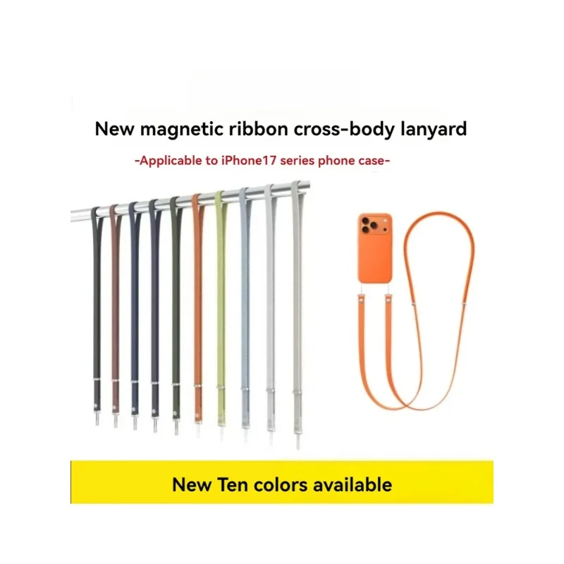 

High End Same-style Magnetic Woven Strap For Orginal IPhone 17 Pro Max 17Air Phone Case New Anti-loss Crossbody Lanyard