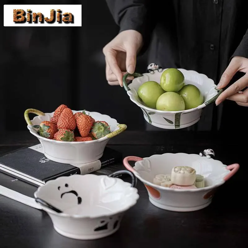 

Ручная роспись Кабаны Фруктовые блюда Креативное украшение Аксессуары для стола Тарелки для еды Бытовые гостиничные кафе Ремесло