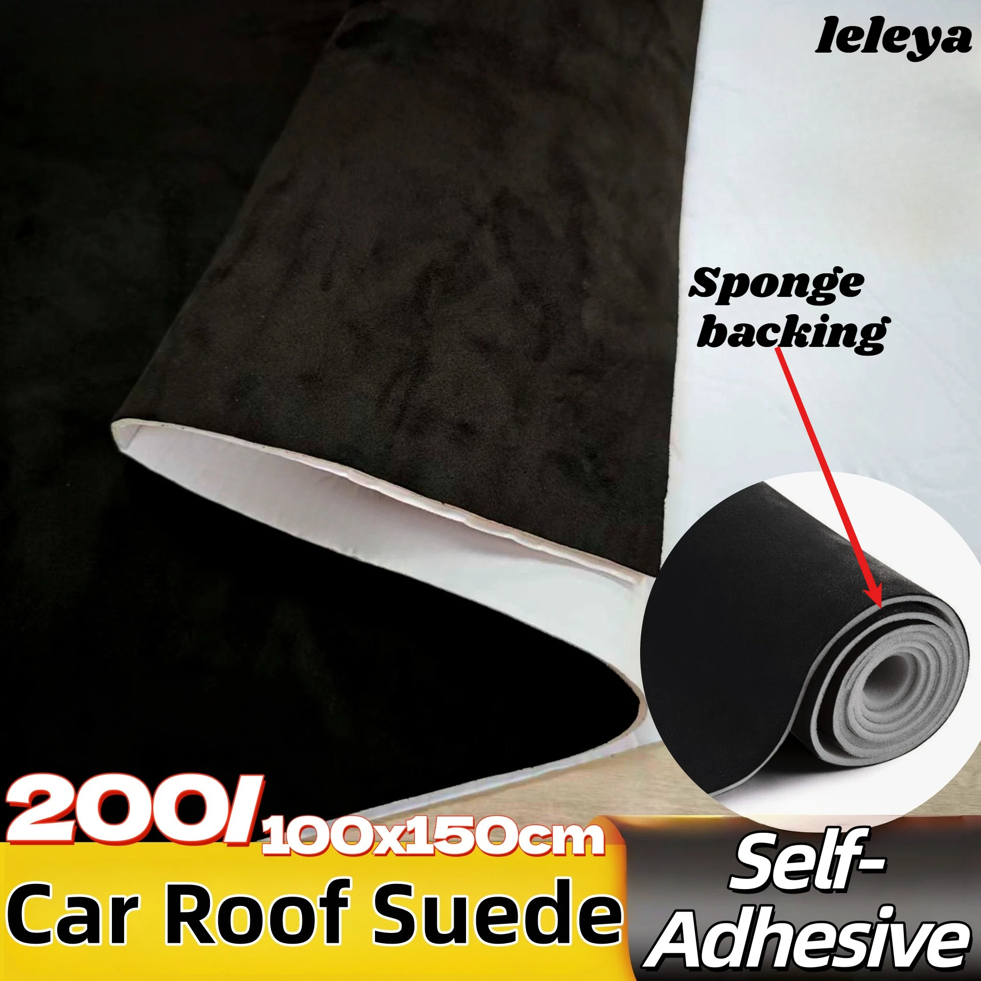 

Самоклеящаяся замшевая ткань с пенопластовой основой для замены обшивки потолка автомобиля, ремонта салона и поделок своими руками