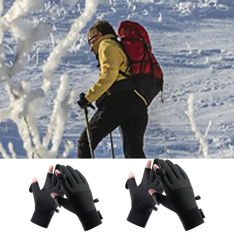 Touch Screen Ski Gloves Warm Windproof Snow Mittens Winter Must-Have Winter Thermal Gloves For Women Men For Mountaineering