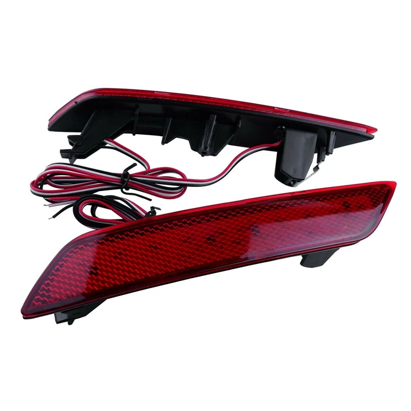 Car Red Lens 60-SMD LED Bumper Reflector Brake Tail Turn Signal Lights For Honda Civic Sedan 2013-2015