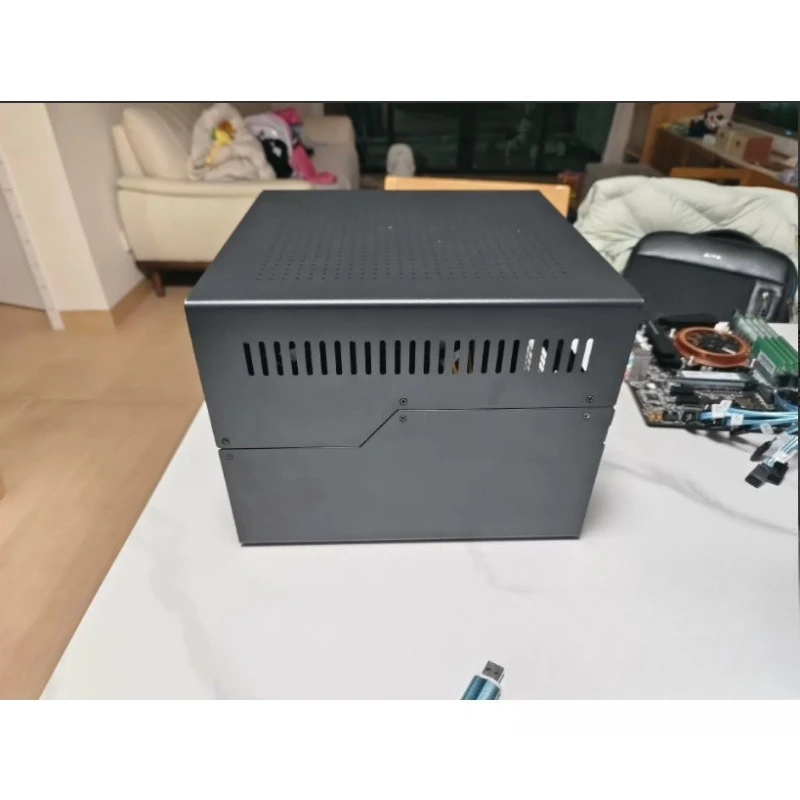 NAS N10 Chassis 10+2 Drive Bays MATX Mainboard Black Set 1U PCI-E Power Supply