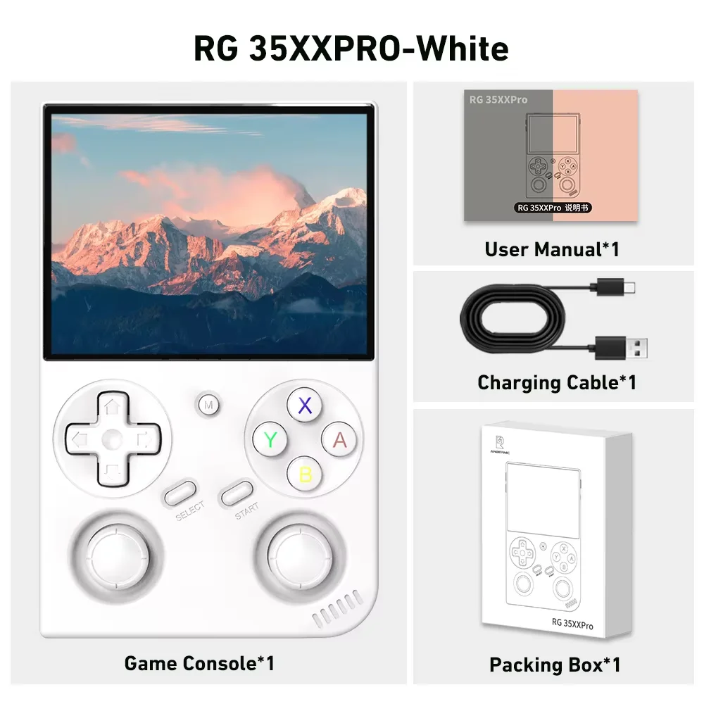 ANBERNIC RG35XX PRO Video Game Consoles 3.5 ''IPS Scherm Linux 64-bit TV Uitgang Handheld Game Spelers PSP Kid geschenken RG35XXPRO