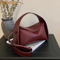 Horizontal Niche Fashion Shoulder Bag for Women PU Leather Crossbody Bag Large Capacity Trend Tote Purse Luxury Designer Handbag