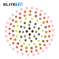 Elite TG 150pcs Tungsten Slotted Beads 2.5mm-3.8mm Fly Tying Material Multi-Color Trout Perch Hook Fly Fishing Accessories