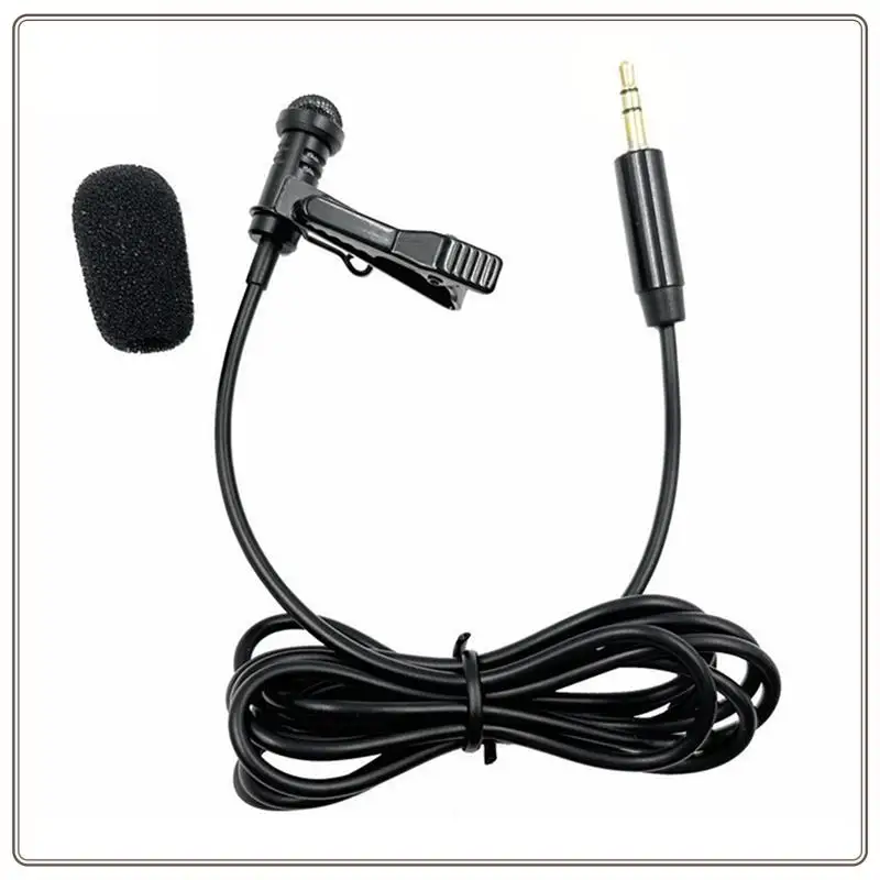 ميكروفون Lavalier موثوق به 3.5 مم + طقم غطاء مقاوم للرياح، ميكروفون Lavalier بمشبك على ميكروفونات خارجية لميكروفون DJI 1