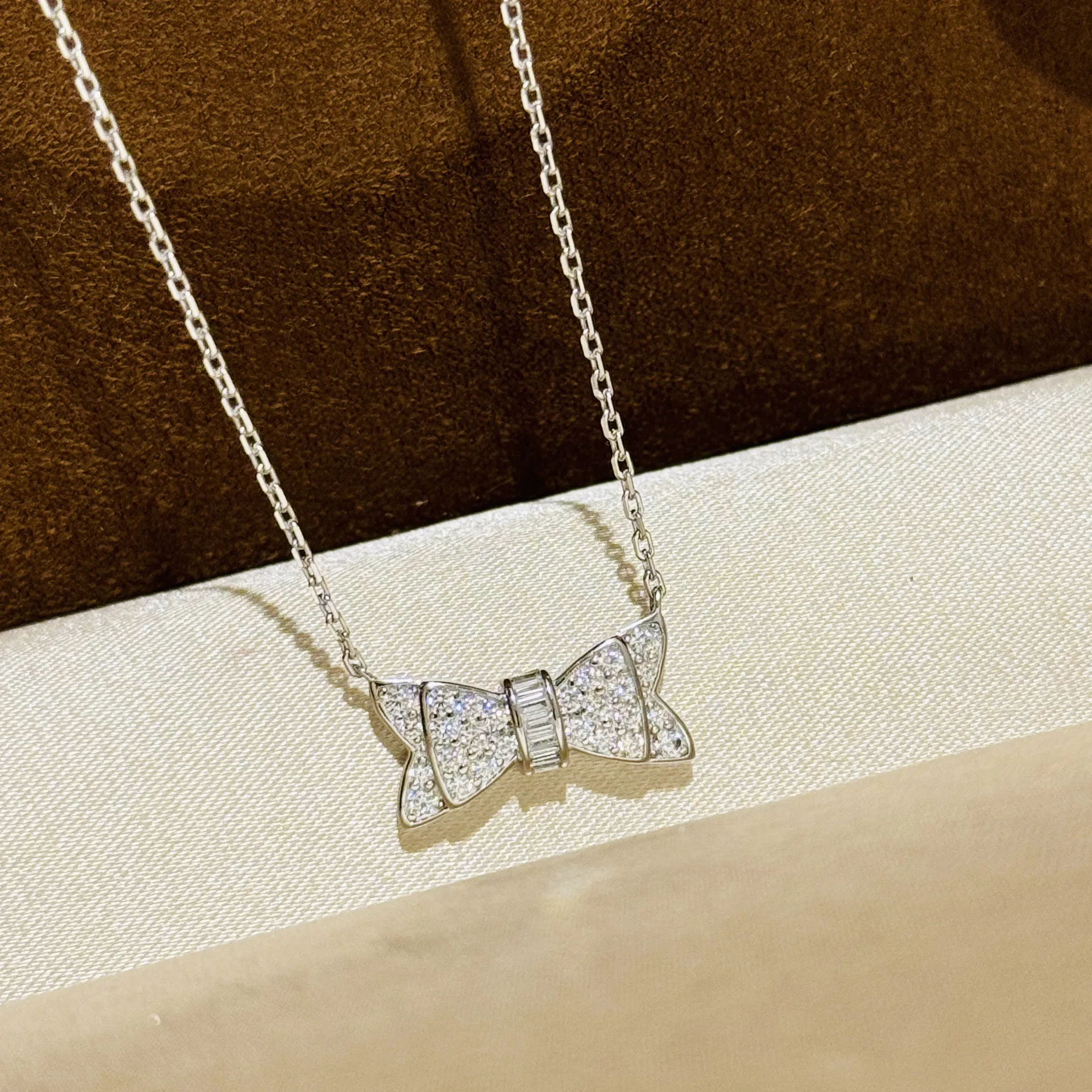 

2025 new S925 necklace, double-layer butterfly princess sweet temperament exquisite luxury high-end retro daily jewelry party