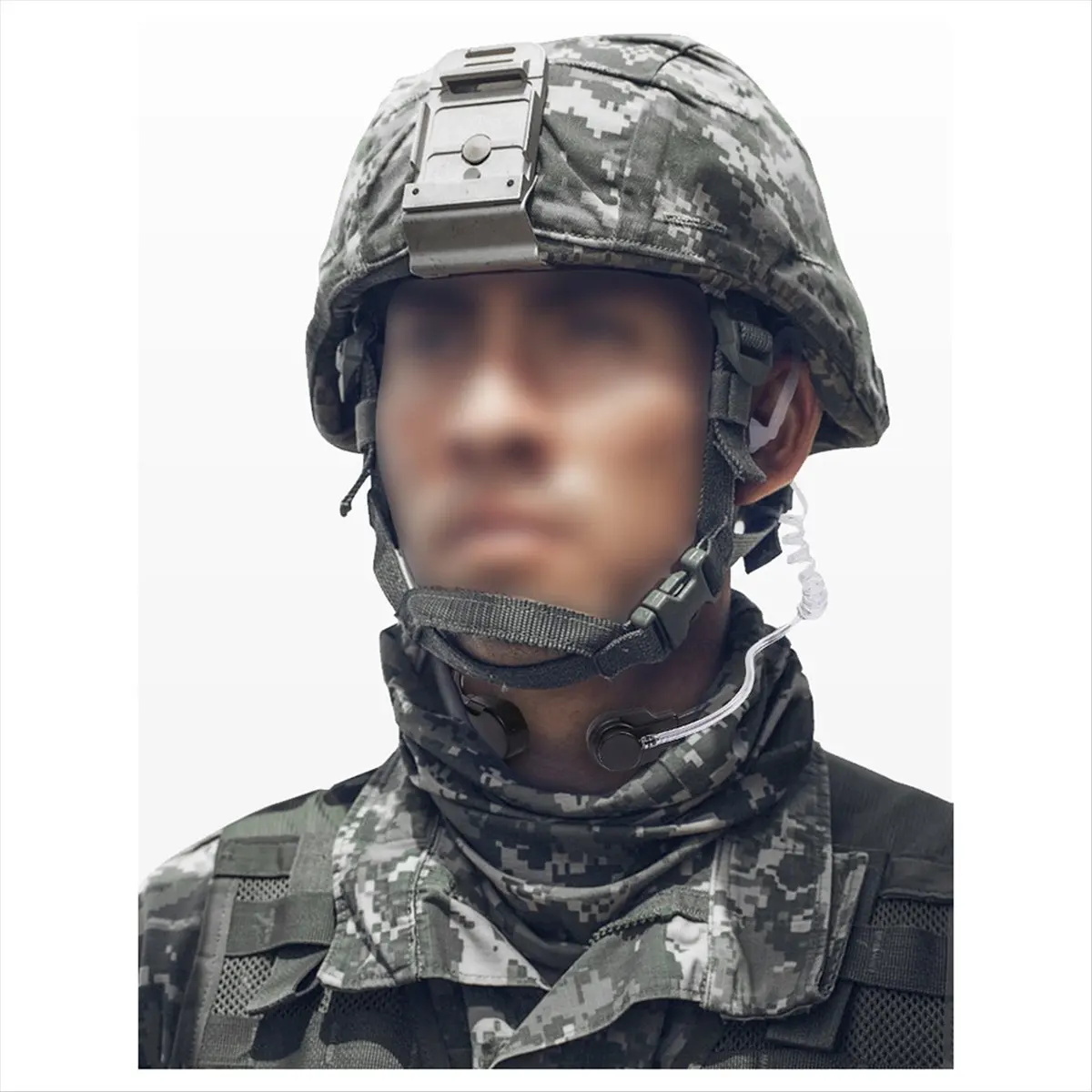 Headset Mikrofon Tenggorokan SWXF Intercom dengan Getaran Tenggorokan untuk -UV5R 888S 82 Headset Saluran Udara yang Dikendalikan dengan Tenggorokan