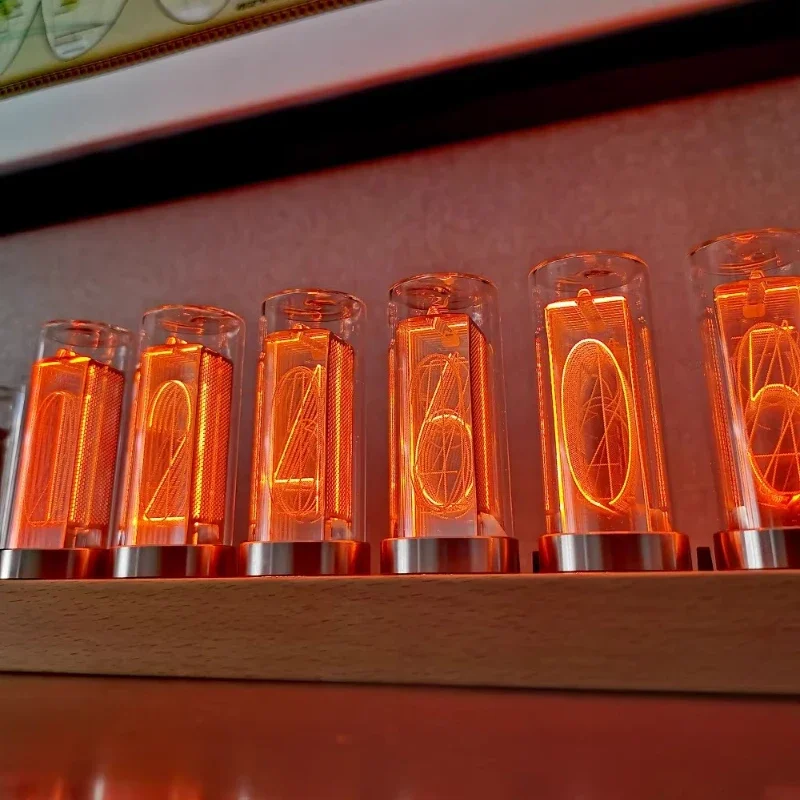 Industrial Style LED Digital Desk Clock Modern Desktop Clock Decoration Nixie Tube Timepiece Calendar Mechanical Room Home Decor