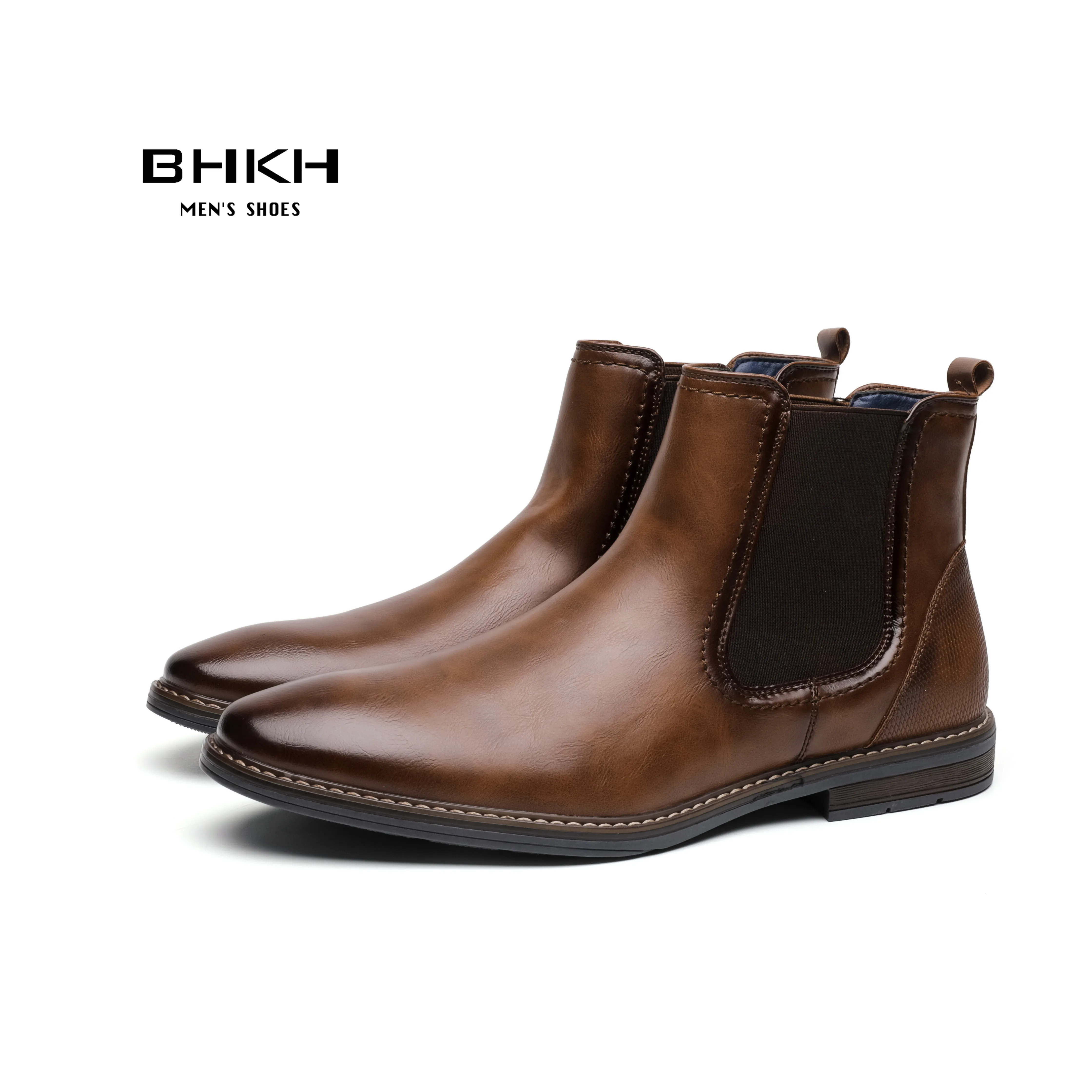 BHKH 2024 Men Chelsea Boots New Men Winter Boots Fashion Ankle Boots Smart Business Dress shoes Formal Man Shoes